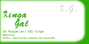kinga gal business card